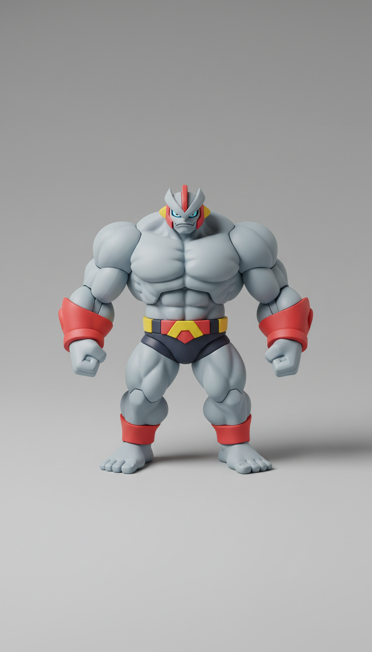 Buff Machamp vibrant display figure