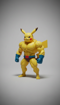Swole Pikachu glossy PVC figure