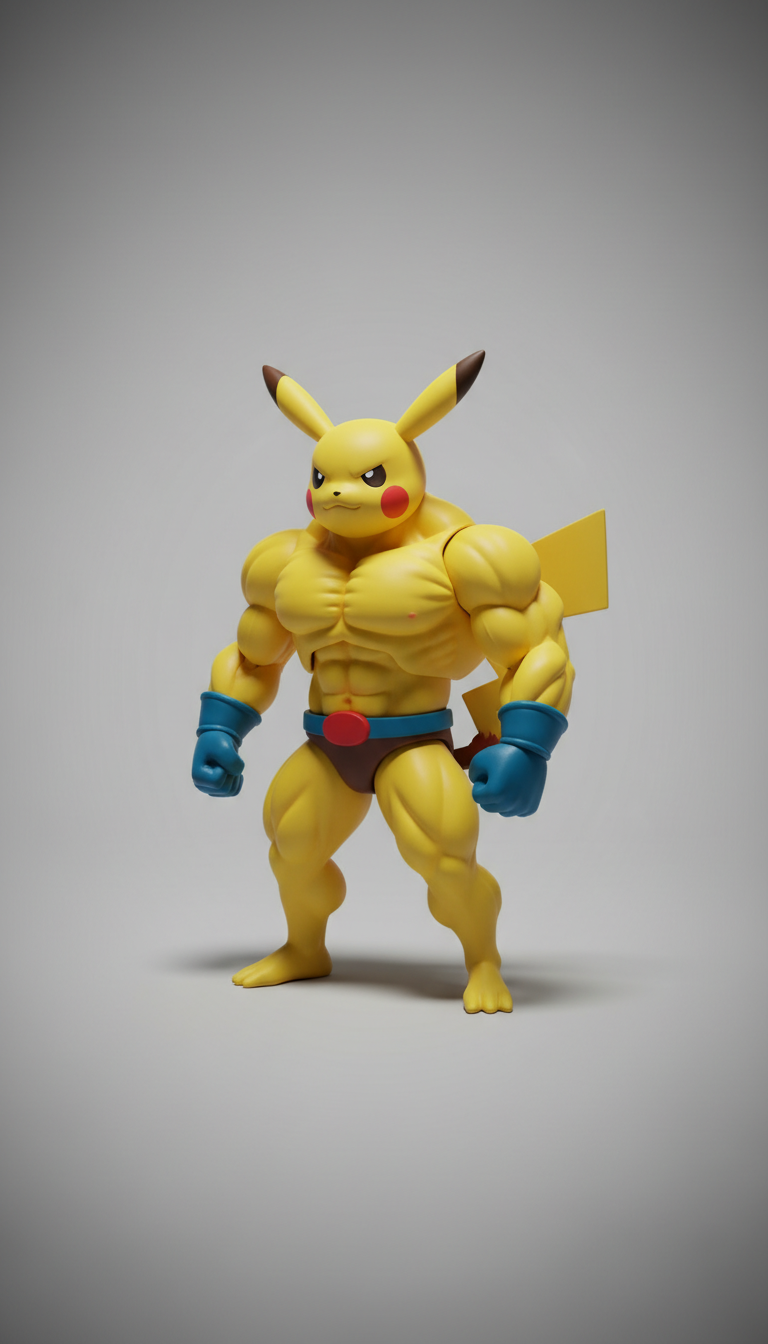 Swole Pikachu glossy PVC figure